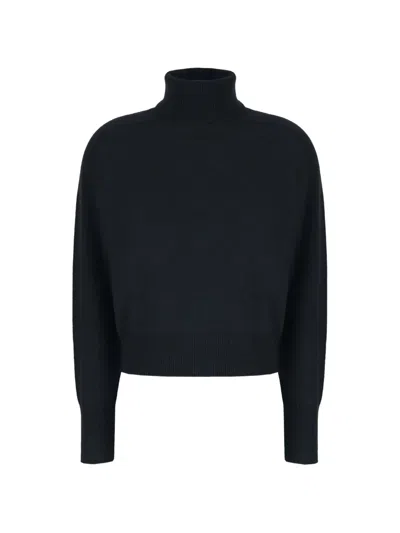 Vanisé Roll-neck Knitted Sweater In Black