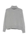 Vanisé Roll-neck Knitted Sweater In Gray