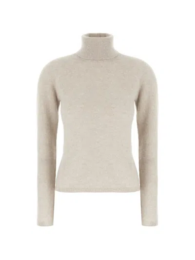 Vanisé Roll-neck Ribbed-trim Sweater In Neutral