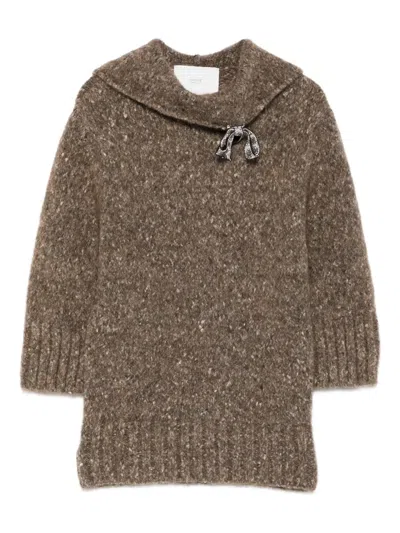 Vanisé Round-neck Sweater In Brown