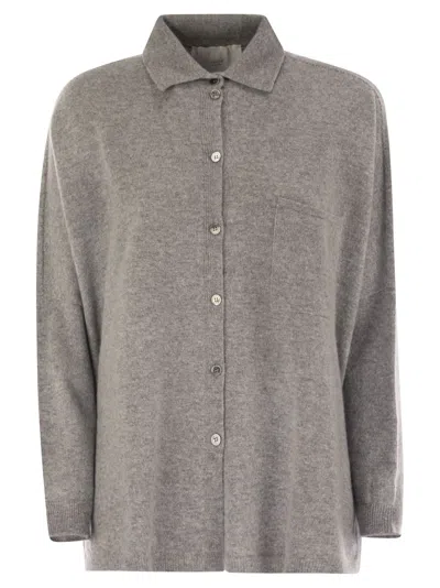 Vanisé Shelly衬衫风格针织服装 In Gray