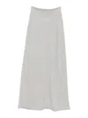 Vanisé Heathered Grey Cashmere Maxi Skirt In Gray