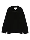 Vanisé V-neck Ribbed Jumper In Black