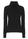 Vanisé Cashmere Turtleneck Sweater Long Sleeves In Black