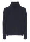 Vanisé Merino Wool Turtleneck Long Sleeve Knitwear In Blue