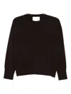 Vanisé Brown Cropped Sweater With Ribbed Cuffs In Brown