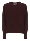 Vanisé Bordeaux Merino Wool And Cashmere Sweater In Brown