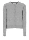 Vanisé Cashmere Cardigan With Long Sleeves And Pockets In Gray