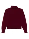 Vanisé Turtleneck Cashmere Sweater In Burgundy
