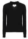 Vanisé Cashmere Long Sleeve Polo Sweater In Black
