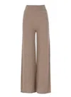 Vanisé High-rise Wide-leg Cashmere Trousers In Brown