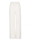 Vanisé High-waisted Wide-leg Trousers Elastic Waist In White