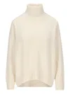 Vanisé Turtleneck Ribbed Sweater In Gold