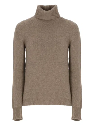 VANISÉ TURTLENECK RIBBED-TRIM SWEATER