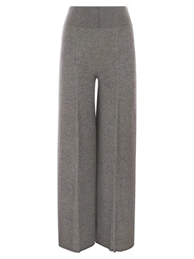 VANISÉ VANISÉ TWIST CASHMERE WIDE LEG TROUSERS