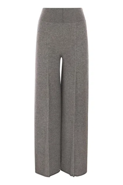 Vanisé Twist - Cashmere Wide-leg Trousers In Grey