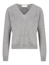 Vanisé V-neck Cashmere Sweater In Gray