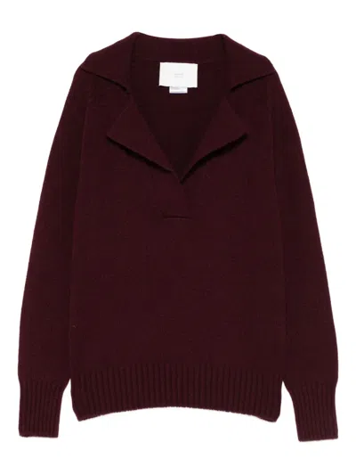 Vanisé V-neck Sweater In Red