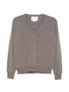 Vanisé V-neck Cashmere Sweater In Brown