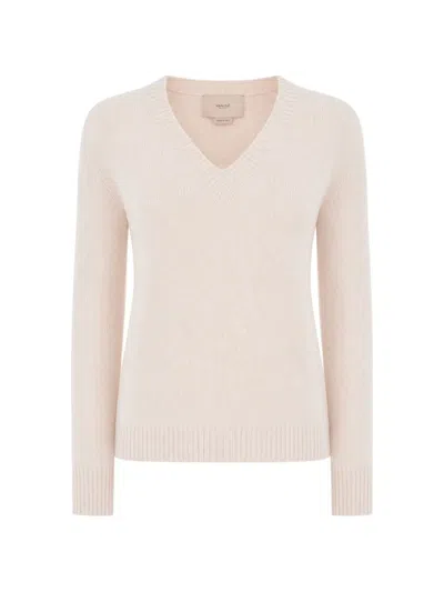 Vanisé V-neck Jumper In Neutral