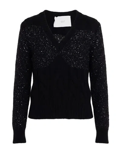 Vanisé Woman Sweater Black Size 4 Wool, Cashmere