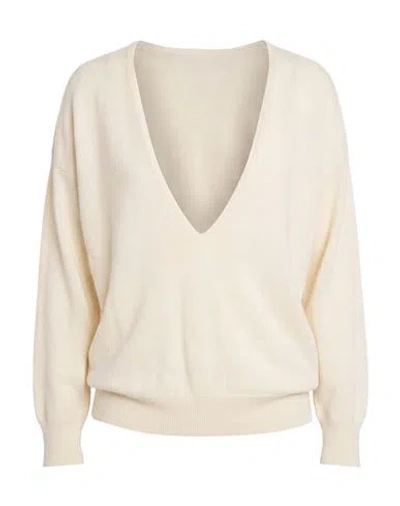 Vanisé Woman Sweater Cream Size 6 Virgin Wool, Cashmere