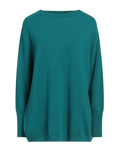 Vanisé Woman Sweater Emerald Green Size 8 Cashmere