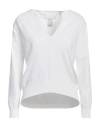Vanisé Woman Sweater White Size 8 Viscose, Polyester