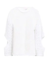 Vanisé Woman Sweater White Size 8 Cotton In White