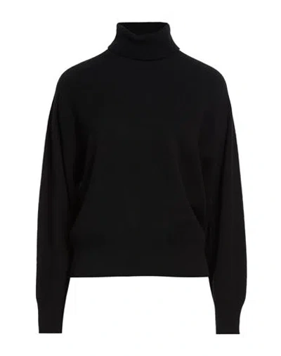 Vanisé Woman Turtleneck Black Size 10 Cashmere