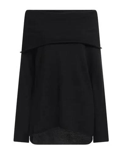 Vanisé Woman Turtleneck Black Size 4 Cashmere
