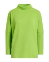 Vanisé Woman Turtleneck Lime Green Size 6 Cashmere In Green