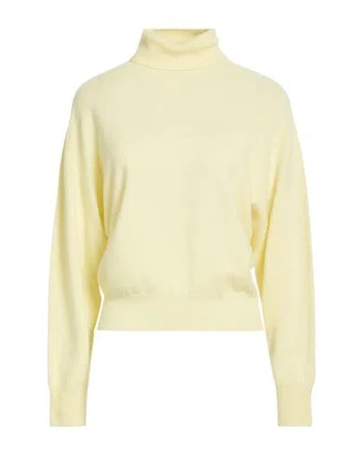 Vanisé Woman Turtleneck Pastel Yellow Size 8 Cashmere