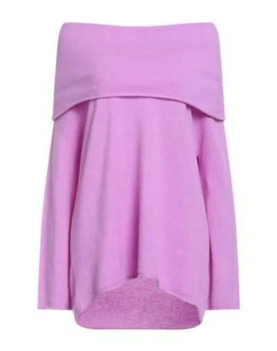 Vanisé Woman Turtleneck Purple Size 8 Cashmere