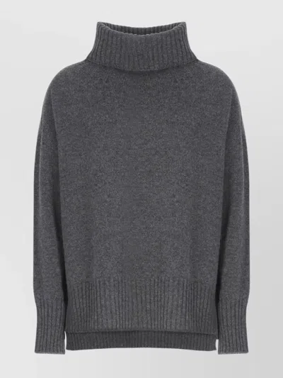 Vanisé High-neck Long-sleeves Sweater In Gray