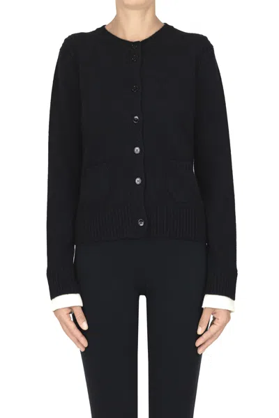 Vanisé Wool Ad Cashmere Cardigan In White