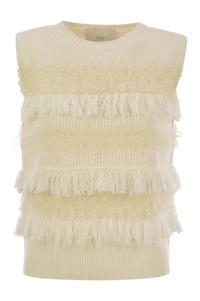 VANISÉ VANISÉ WOOL AND CASHMERE BLEND SLEEVELESS JUMPER