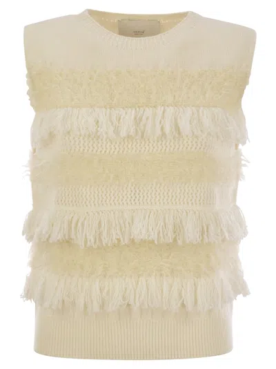 VANISÉ VANISÉ WOOL AND CASHMERE BLEND SLEEVELESS JUMPER