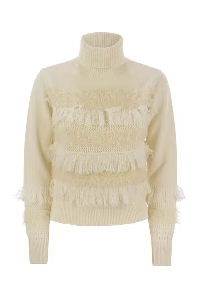 VANISÉ VANISÉ WOOL AND CASHMERE BLEND TURTLENECK SWEATER