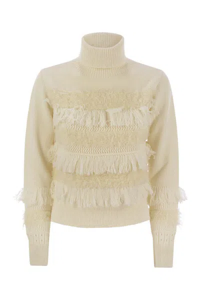 VANISÉ VANISÉ WOOL AND CASHMERE BLEND TURTLENECK SWEATER