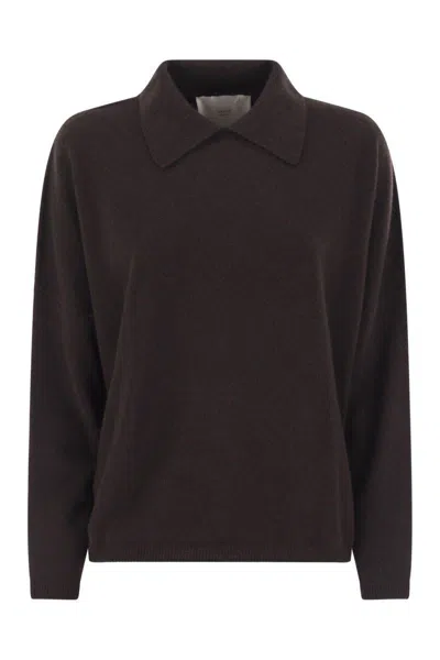 Vanisé Yasmin - Cashmere Polo Neck Jumper In Brown