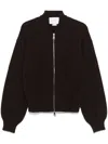 Vanisé Zip-up Cardigan In Brown