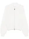 Vanisé Zip-up Cardigan In White
