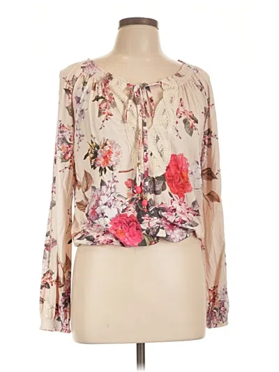 Pre-owned Vanita Rosa 3/4 Sleeve Blouse In Ivory