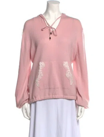 Pre-owned Vanita Rosa Cashmere V-neck Sweater In Pink