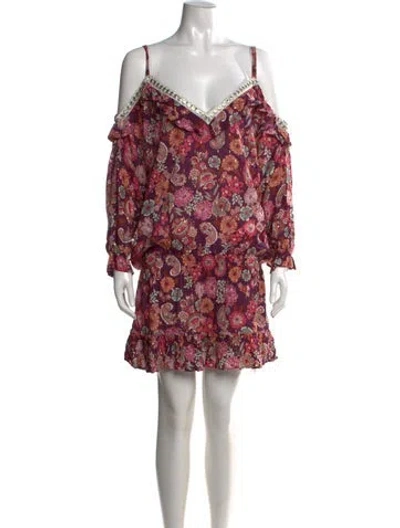 Pre-owned Vanita Rosa Floral Print Mini Dress In Multi