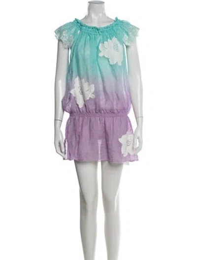 Pre-owned Vanita Rosa Linen Mini Dress In Multi