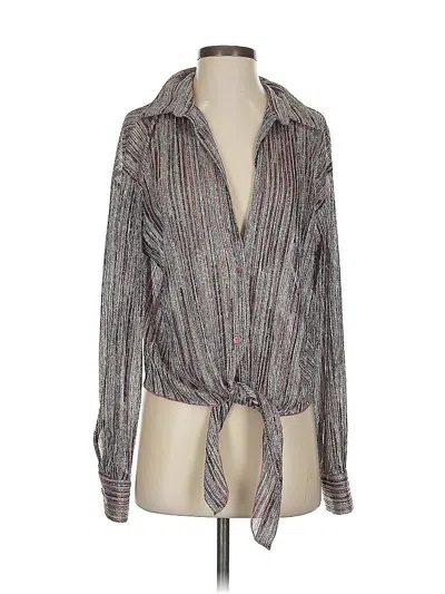 Pre-owned Vanita Rosa Long Sleeve Blouse In Gold