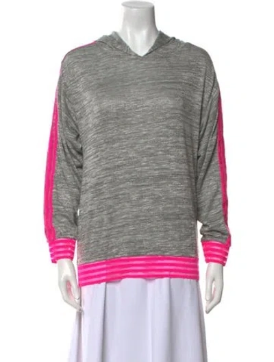 Pre-owned Vanita Rosa Printed V-neck Sweater In Gray