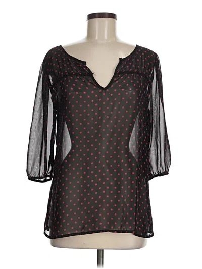 Pre-owned Vanity 3/4 Sleeve Blouse In Black
